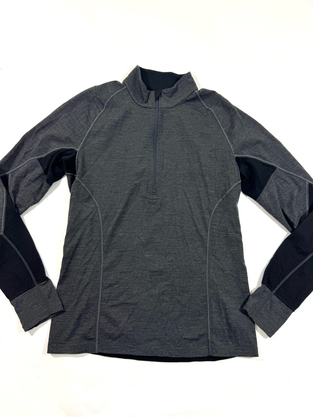 Icebreaker Merino Winter Zip Long Sleeve Grey Black